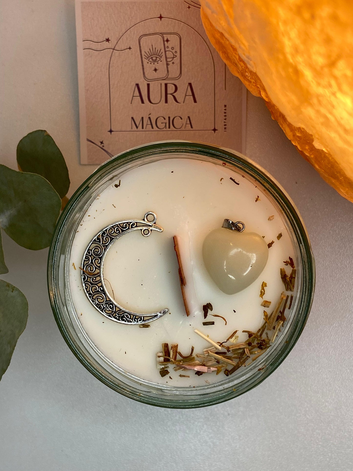 Vela Hechizo De Luna | Piedra Luna
