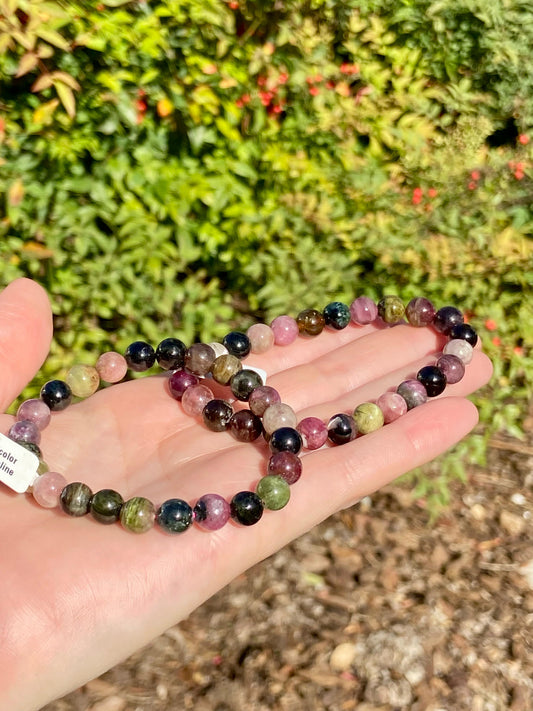 Pulsera Turmalina Multicolor 8mm