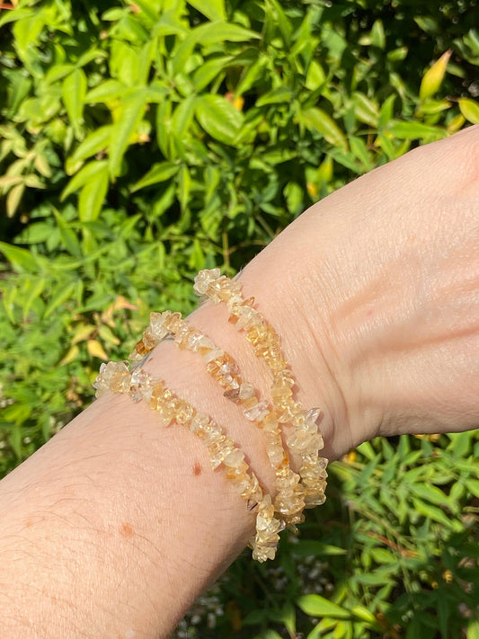 Pulsera Chip Pequeña de Citrino
