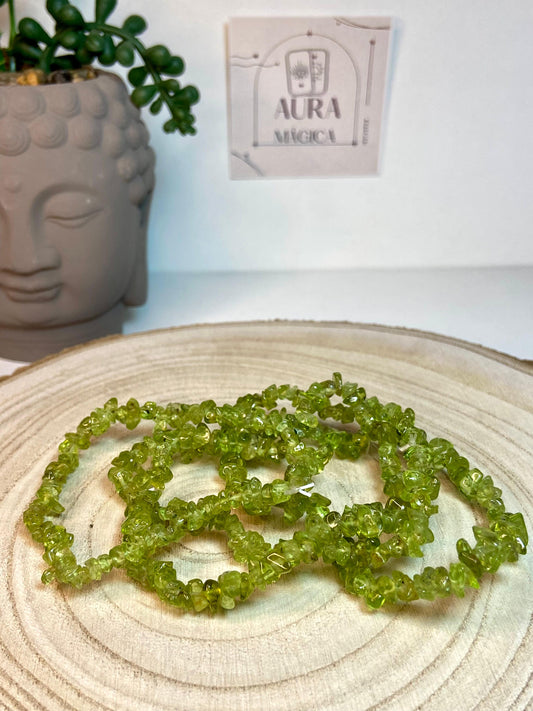 Pulsera Chip Pequeña de Peridoto