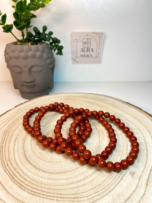 Pulsera Jaspe Rojo 6mm