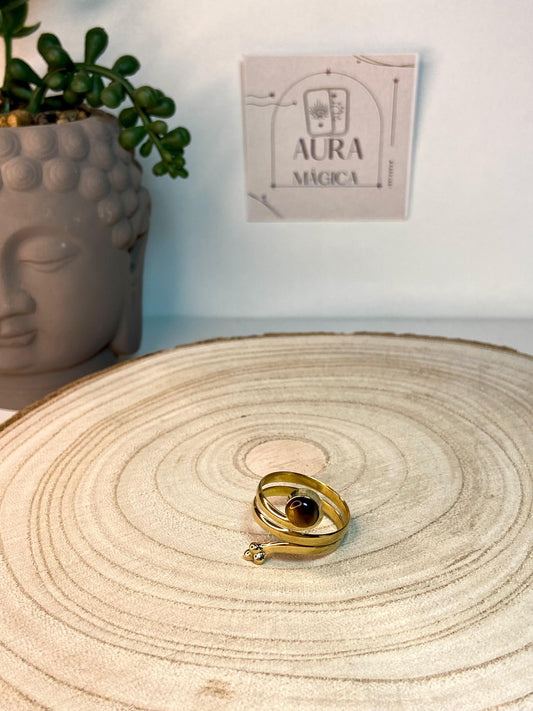 Anillo Bronce con Mineral